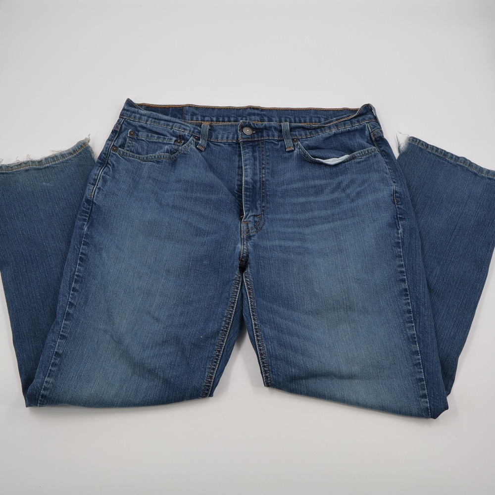 Levi's 541 Athletic Taper Jeans Mens 36x30 Blue Distressed Medium Wash Stretch
